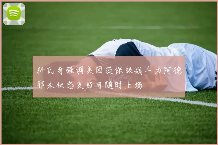 科瓦奇强调美因茨保级战斗力阿德耶米状态良好可随时上场